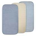mushie Waterproof Changing Pad Liners | 100% Organic Cotton | Set of 3 (Blue Combo)
