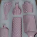 Blush Pink Glass Bud Vase Set of 12  Mini Vintage Vases for Flowers, Centerpieces, Wedding & Home Dcor