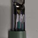 Travel Utensils Set, 4pcs Stainless Steel Reusable Cutlery, Portable Silverware Lunch Box for Camping and Office, Include Fork Spoon Knife with Case (Green)