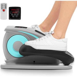 ANCHEER Under Desk Elliptical Machine - Quiet Pedal Exerciser for Seniors, Office & Home, Low-Impact Seated Leg Workout Equipment, Smart LCD Display, Remote Control