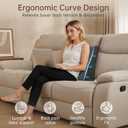 Vekkia Lumbar Support Pillow for Recliner - Couch Back Support Pillow for Lower Back Pain Relief, Lumbar Cushion for Sofa, Accent Chair & Armchair, Recliner Cushions for Elderly, Washable Cover (Gray)