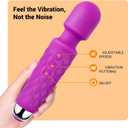 Personal Wand Massager, Power Wand Wireless Rechargeable Handheld Vibrating Massager, Body Massaging for Woman Back Neck Muscle Aches
