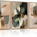 CHDITB Neutral Botanical Wall Art,Large Frame Farmhouse Begie Flower Decor