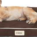 Friends Forever Orthopedic Dog Bed, Memory Foam Pet Sofa, Calming Dog Couch, Water Resistant Pet Bed, Washable Cover, Non-Slip Bottom, Chester, Cocoa Brown, 25" x 20" x 5.5"