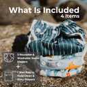 Nora's Nursery Reusable Swim Diapers and Wet Bag - One Size Fully Adjustable - Seaside Unisex 3 Pack with Wet Bag