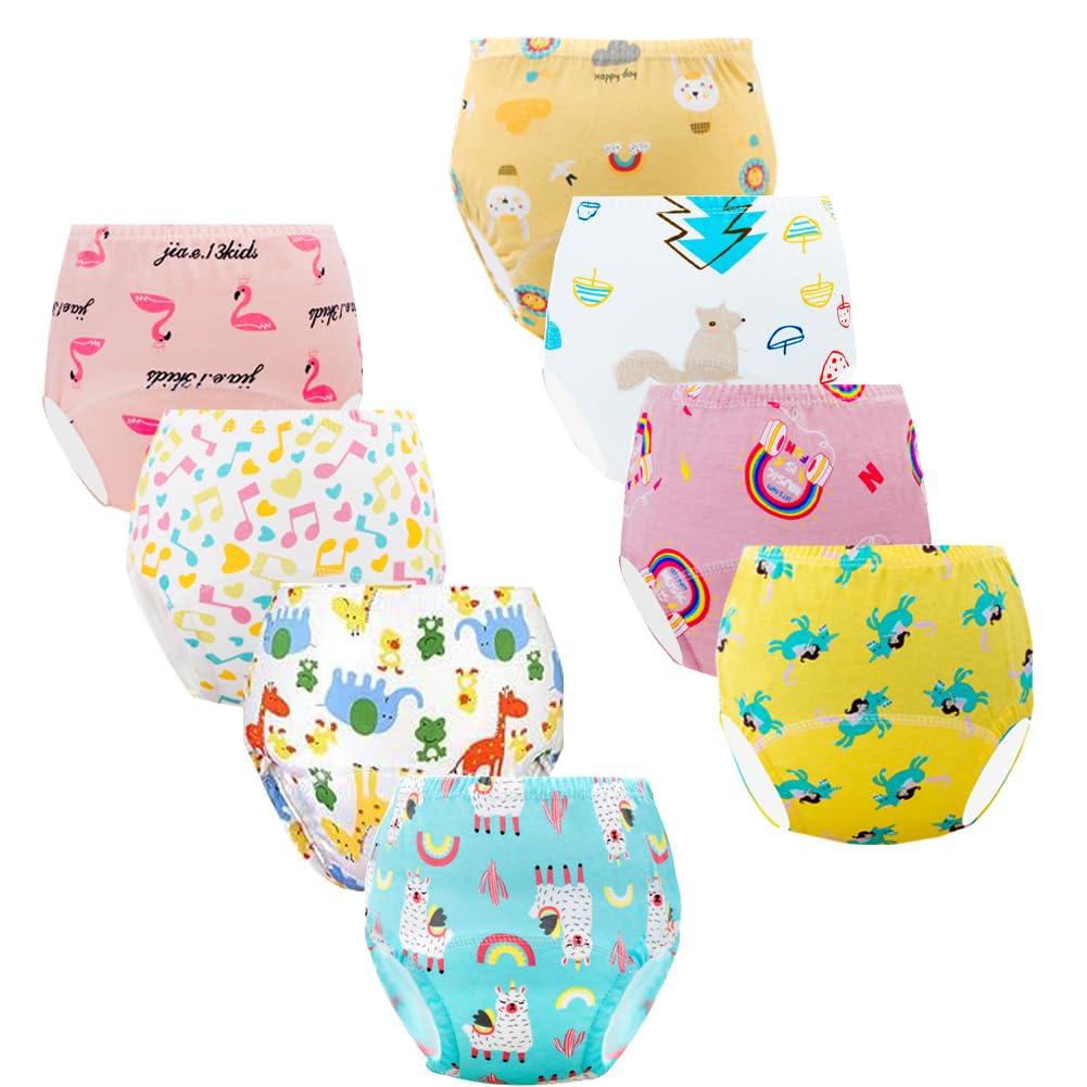 Potty Training Underwear for Girls, Toddler Learning Designs Training Pants(8 Packs, 23T, S)