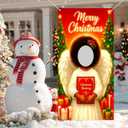 Christmas Angel Photo Door Banner 35x71inch Holiday Backdrop Party Decorations Merry Christmas Background Supplies Angel Gift Props for Indoor Outdoor Photography