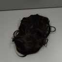Black Thick Hairpieces Long Wavy Natural Synthetic Clip in Hair Extensions, for Women (3pcs, 16Inch)