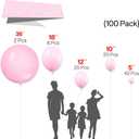 PartyWoo Light Pink Balloons 100 pcs Different Sizes of 36 18 12 10 5 Inch Pastel Baby Pale Pink Balloon Arch Kit Garland for Baby Shower Valentine's Day Princess Birthday Party Decorations Pink-Y48