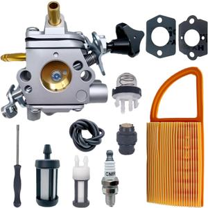 BR600 Carburetor Kit for Stihl BR500 BR550 BR600 BR700 BR 500 550 600 700 Backpack Leaf Blower Replaces Zama C1Q-S183 4282-120-0606 Parts - with 4282 141 0300 Air Filter Tank Vent Kit