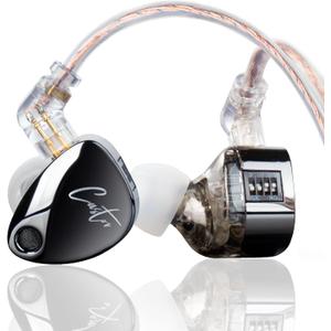KZ Castor in Ear Monitor Headphones, HiFi Improved Bass Earphone Sound Tunable Noise Isolating IEMs, Dual-Dynamic Driver Wired Earbuds, 2PIN-C Detachable Cable for Singers Musicians