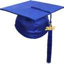 Newrara Unisex Shiny Kindergarten Graduation Gown Cap with Tassel (Blue)
