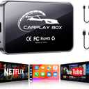 AI Box CarPlay, 3-in-1 Wireless CarPlay Adapter & Android Auto for OEM Wired Cars, Built-in Netflix/YouTube for Streaming, 5.8GHz WiFi, Convert Wired to Wireless, Plug & Play （4GB RAM+32GB ROM）