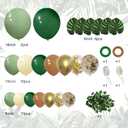 148 pcs Safari Jungle Balloon Arch Kit, Sage Green Brown Wild Balloon Garland with Palm Leaves, for Woodland Tropical Birthday Party Supplies Shower Decoration