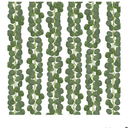 CQURE 12 Pack 84Ft Eucalyptus Garland,Artificial Eucalyptus Leaves Table Greenery Garland Wreath Vines for Wedding Party Table Fireplace Bedroom Wall Room Decor