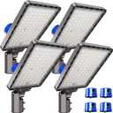 240W LED Parking Lot Light,ETL Listed 36000LM LED Flood Lights Outdoor Dusk to Dawn 5000K 100-277V Slip Fitter IP65 Waterproof Shoebox Pole Street Light Commercial for Yard Driveway 4 Pack