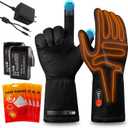 Heated Gloves for Men and Women - Thin Form Fitting Glove Liners - Rechargeable Batteries 2500mAh
