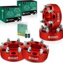 YHTAUTO 6x5.5 Hubcentric Wheel Spacers 2 inch Fits Chevy, GMC, Cadillac Models, Silverado, Sierra, Tahoe, Yukon, Forged 6x139.7mm Tire Spacers 50mm with M14x1.5 Studs 78.1mm Hub Bore 4PCS, Red