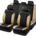 Skechers Car Seat Covers,GOGA Mat Oxford Cloth Seat Covers,Waterproof Car Seat Covers Full Sets,Automotive Universal Fit Seat Cover for Most Cars, Suvs, Trucks,Beige