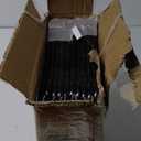 SONGMICS Wooden Hangers, 20-Pack Wood Coat Hangers with Shoulder Notches, Swivel Hook, Non-Slip for Jackets, Shirts, Suits, Black and Silver UCRW02B-20