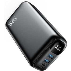 PIFFA Portable Charger Power Bank - 50000mAh Battery Pack, 22.5W Fast Charging Powerbank,Travel Essential for Portable Phone Charger, USB-C Phone Charger for iPhone 17/16/15/14/13 Samsung Google etc