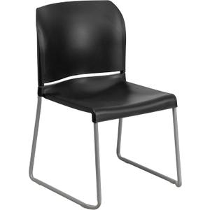 Flash Furniture Hercules Series Contoured Stacking Chairs for Waiting Rooms and Offices, Ergonomic Lobby Chairs with Curved Back, Set of 5, Black Flash Furniture Hercules Series Contoured Stacking Chairs for Waiting Rooms and Offices, Ergonomic Lobby Chairs with Curved Back, Set of 5, Black