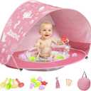 Baby Beach Tent, Pop Up Beach Tent Sun Shade for Beach, Portable Shade Pool UV Protection Sun Shelter for Infant with Beach Sand Toys Set