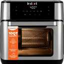 Instant Pot 10QT Air Fryer, 7-in-1 Functions with EvenCrisp Technology that Crisps, Broils, Bakes, Roasts, Dehydrates, Reheats & Rotisseries, Includes over 100 In-App Recipes, Stainless Steel