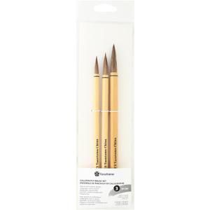 Yasutomo Calligraphy Brush Set, 3 Pieces, Arts and Crafts Supplies