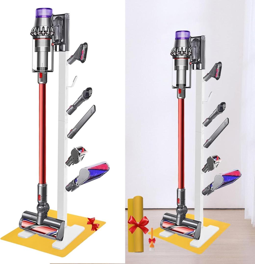 IZSOHHOME Vacuum Stand for Dys,Storage Stand Docking Station Holder,Compatible with Dys V15 V11 V10 V8 V7 V6 Cordless Vacuum Cleaners Accessories,Stable Metal Bracket Organizer Rack (White,6 Racks)