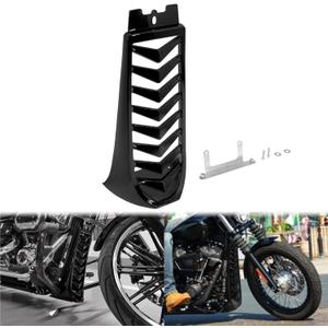 Motorcycle Front Chin Fairing Spoiler Lower Radiator Cover Fit for Harley Softail Street Bob Fat Bob Breakout FXBB FXFB FXBR FXBRS 2018-2024 (Gloss Black)