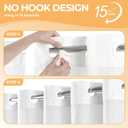 River Dream White No Hook Fabric Shower Curtain or Liner with Sheer Window, No Liner Included or Needed, Water Repellent, Machine Washable, 71" Wx74"L