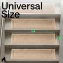 GORILLA GRIP Stair Treads for Wooden Steps,12 Pack Peel and Stick, Multi-Surface Use, Machine Washable Carpet Runners, Indoor Rugs for Stairs, Pet Friendly, Universal Size, Beige, 8x28 Inches