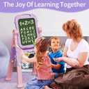 Easel for Kids Age 2-4 Toddlers Art Chalkboard and White Board Double Side with Chair Height Adjustable Drawing Writing Learning Toy for Age 2 3 4 5 Year Boys Girl Educational Birthday Gifts