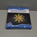 Christmas Tree Topper, 11.8 Inch Gold Christmas Star Topper with 10 LEDs Lights, 3D Tree Star Xmas Decorations Indoor (Clamp/Pole Mount) (Warm White)