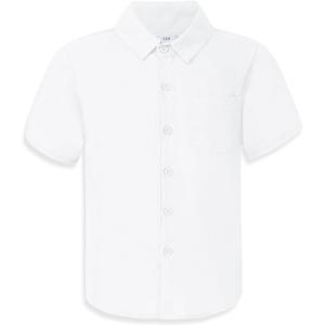 iLover Casual Boys' Short Sleeve Woven Shirt Button Down Shirts, 140