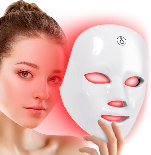 TGML LED Light Therapy Mask(FM-01), Blue & Red Light Face Mask, Rechargeable & Portable for Travel and Home Use