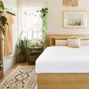 Biscaynebay Decorative Box Spring Cover King & Cal King Size, White Luxurious Jersey Knitting Stretchy Wrap Around 4 Sides Bed Skirt for Home/Hotels, Easy Fit Wrinkle & Fade Free Machine Washable