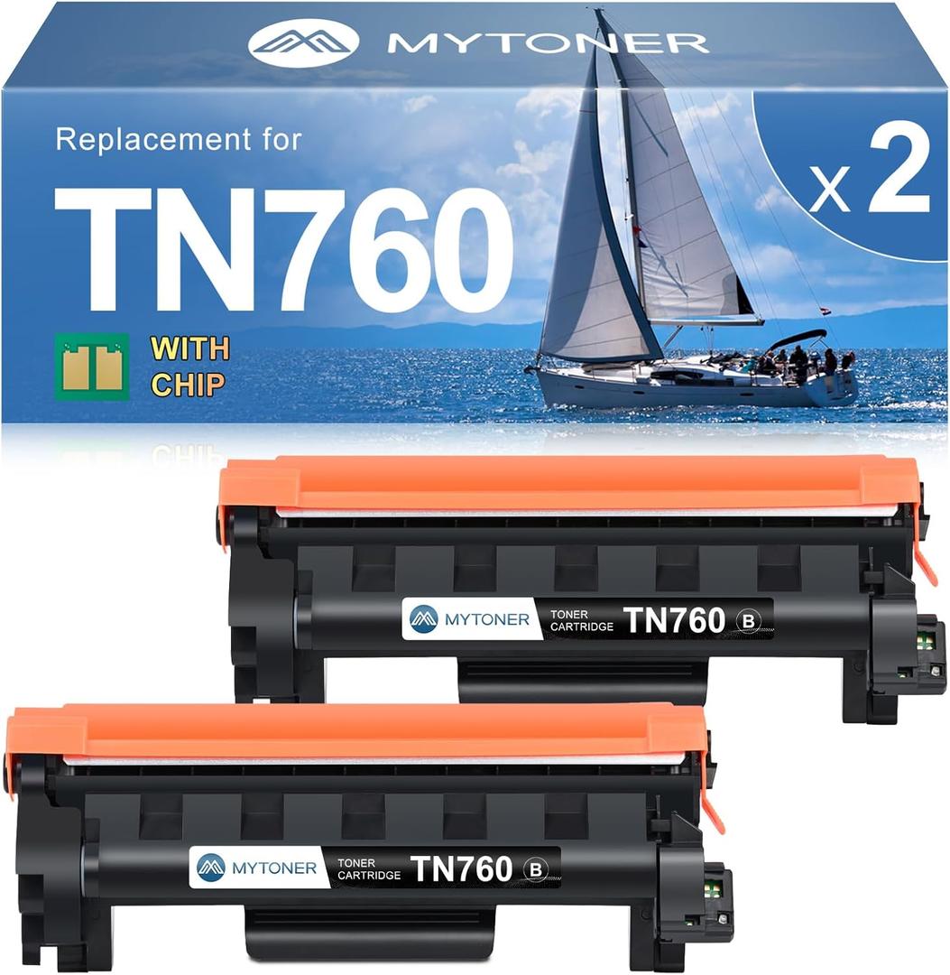 MYTONER Toner Cartridge Compatible Replacement for Brother TN760 TN730 TN-730/TN-760 Black High Yield for MFC-L2690DW MFC-L2710DW MFC-L2717DW HL-L2350DW HL-L2395DW MFC-L2750DW Printer, 2-Pack