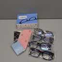 4 Pack Progressive Multifocus Reading Glasses for Women Oprah Style Blue Light Blocking Computer Readers (4 Mix C1)