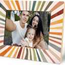 KRHFG Boho Sun Picture Photo Frame 5x7, Boho Home Room Decor, Abstract Retro Sunshine Picture Frames for Girls Boys Kids Room Nursery Desk Tabletop Wall Display Decoration