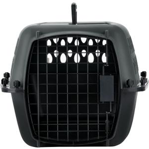 Petmate Pet Porter Dog Kennel 23", Dark Gray & Black, for Pets up to 15lbs, Made in USA