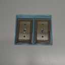 Henne Bery Sunken Pearls Heavy Duty Decorative Wall Plate Switch Plate Outlet Cover (Single Toggle, 2 Pack, Antique Brass)