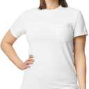 Gildan Adult Ultra Cotton T-Shirt with Pocket, Style G2300, 2-Pack (White, XL)