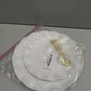 Uxcell 2-Tier Cupcake Stand Holder, Round Tiered Serving Tray 20/25cm Cup Cake Stand for Birthday Party Decoration, White (Ripple)