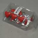 Twofishes Valentine Gift Lovely Heart-Shaped Shower Curtain Hooks S/12 Anti Rust Heart Shower Curtain Hooks Pack of 12 Decorative Heart Resin Shower Curtain Rings Set of 12