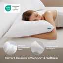 Bedsure Pillows Standard Size Set of 2 - Hotel Collection Bed Pillows for Sleeping, with Down Alternative Filling, Soft Support for Back, Stomach or Side Sleepers, Standard, 26"x19", White, 2 Pack