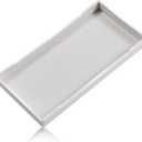 Small White Mini Tray (8 inch x 4 inch) for Serving Accessory, Spa, Coffee, Drinks, Wine, Tea, Bar, Party, Towel, Seasoning, Perfume or Display Use
