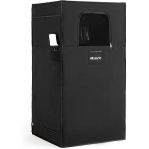 WILLOWYBE Portable Infrared Sauna for Home with 6 Heating Plates, Sauna Tent, Foot Heating Pad and LED Warm Light, Dry Infrared Sauna Box for Full Body, Personal Home Spa