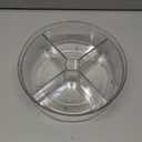 9.8" Lazy Susan Turntable Organizer, Clear Acrylic Spinning Shelf with Raised Edge - 360 Rotating for Fridge, Cabinet, Counter - Storage for Spices, Cosmetics, Food (4-Sections) (Medium)